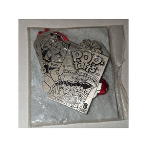 Vintage Kellog's Poptart Tony Tiger Christmas Ornament Pewter Sealed Advertising